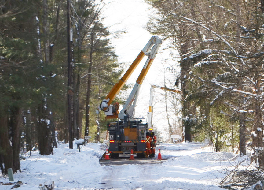 Crew were brought in from throughout the northeast to repair lines following the March 3-5, 2018 storm.